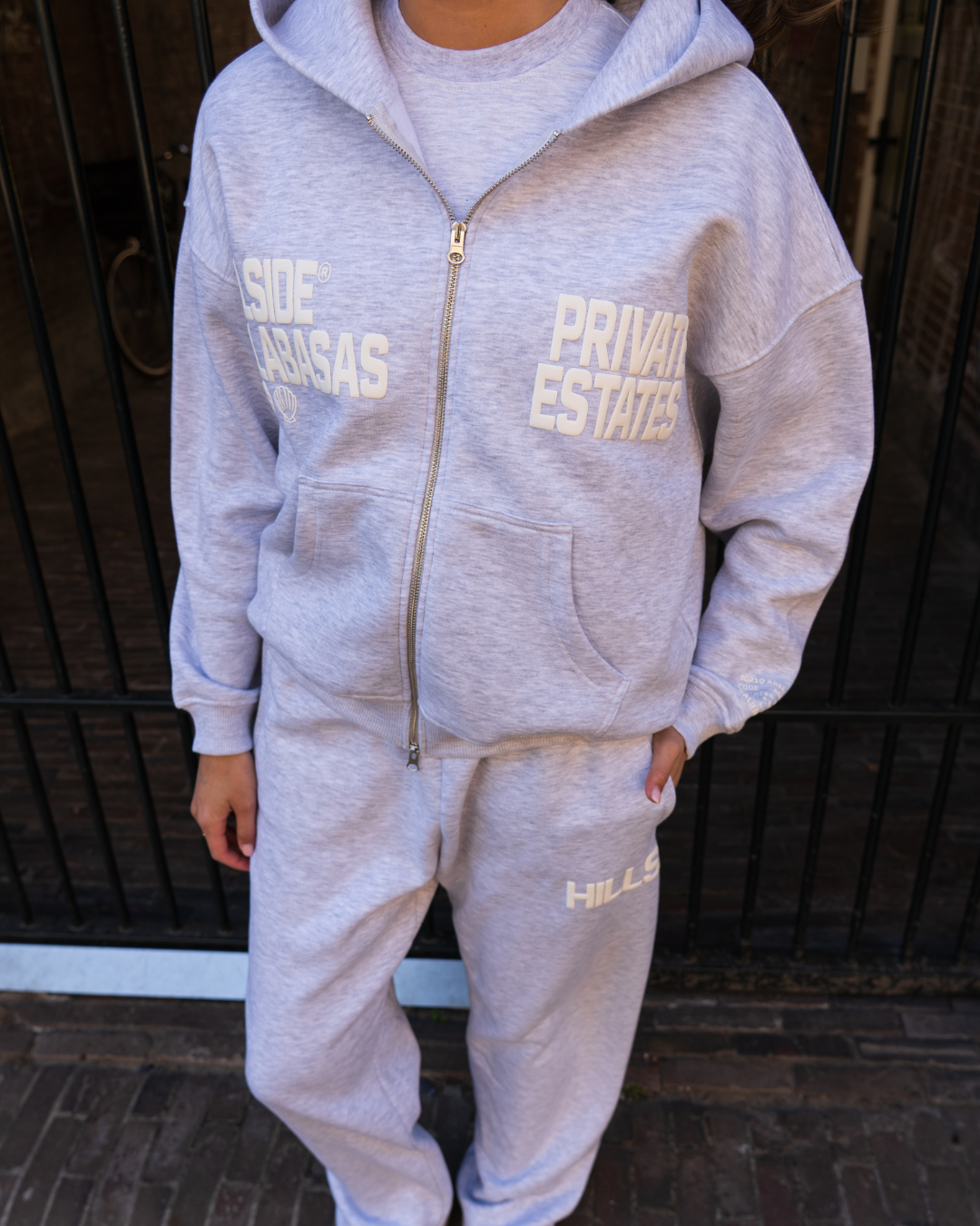 Calabasas Zip Tracksuit Grey
