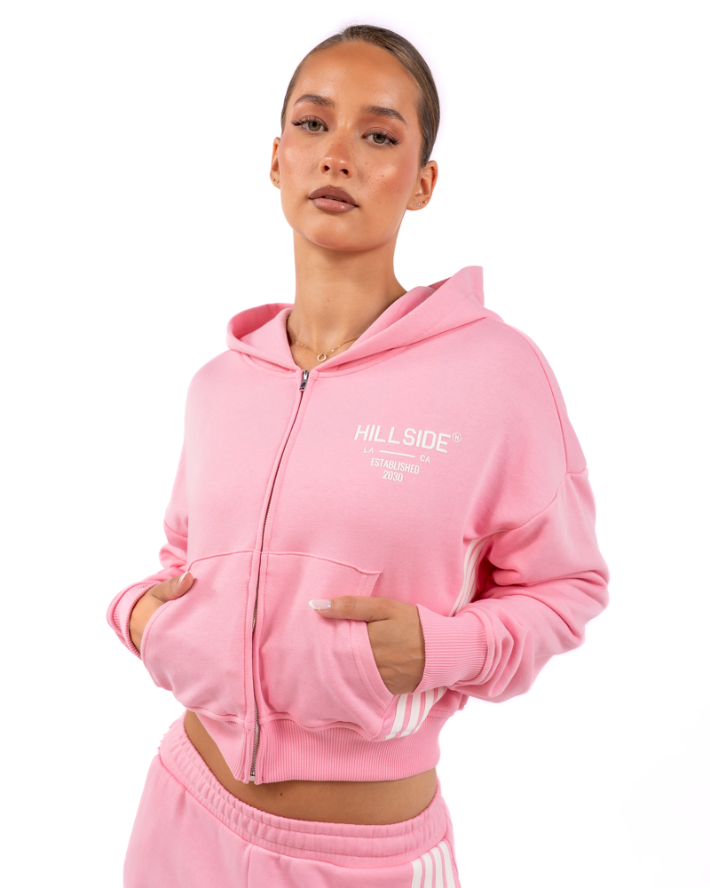 Stripe Track Vest Pink