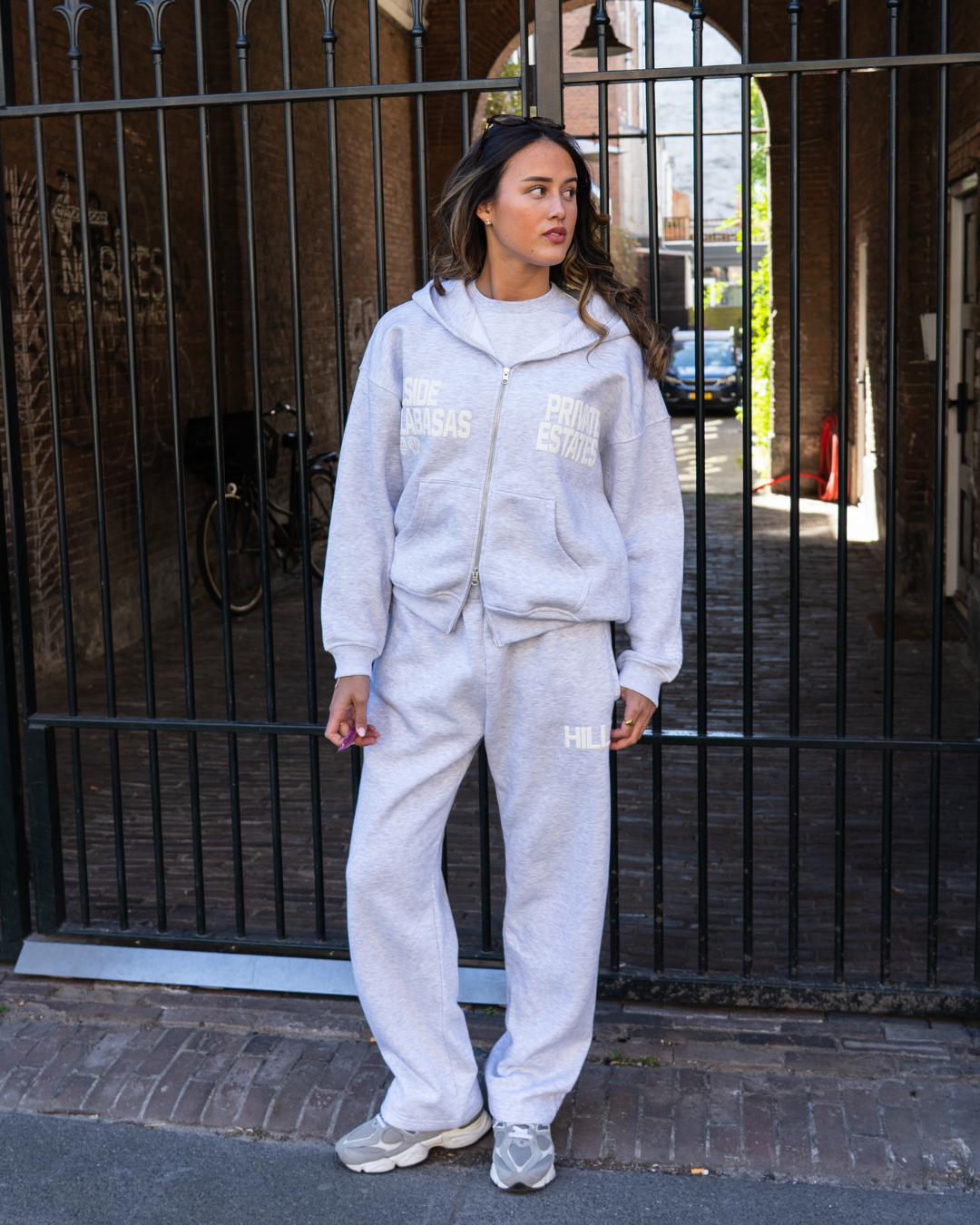 Calabasas Zip Tracksuit Grey