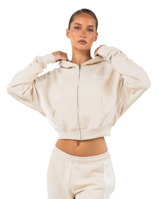 Stripe Track Vest Beige