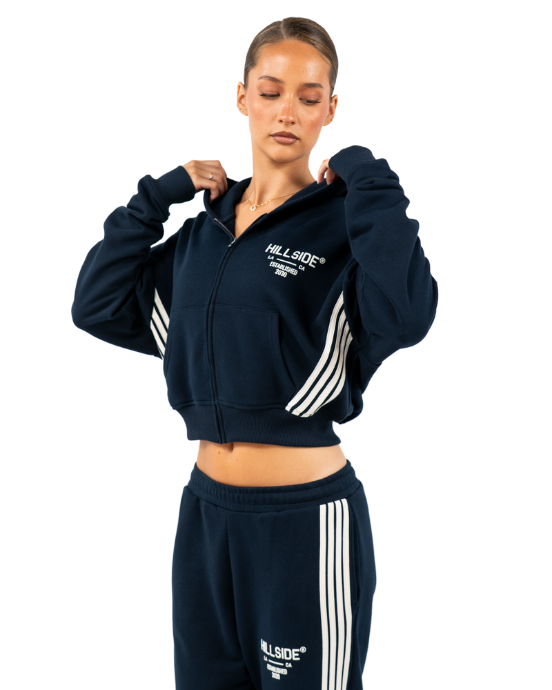 Stripe Track Vest Blue