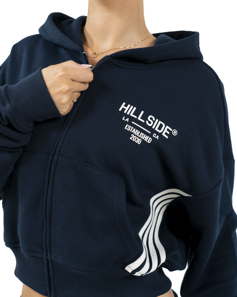 Stripe Track Vest Blue