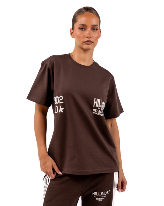 90210 Oversized T-Shirt Brown