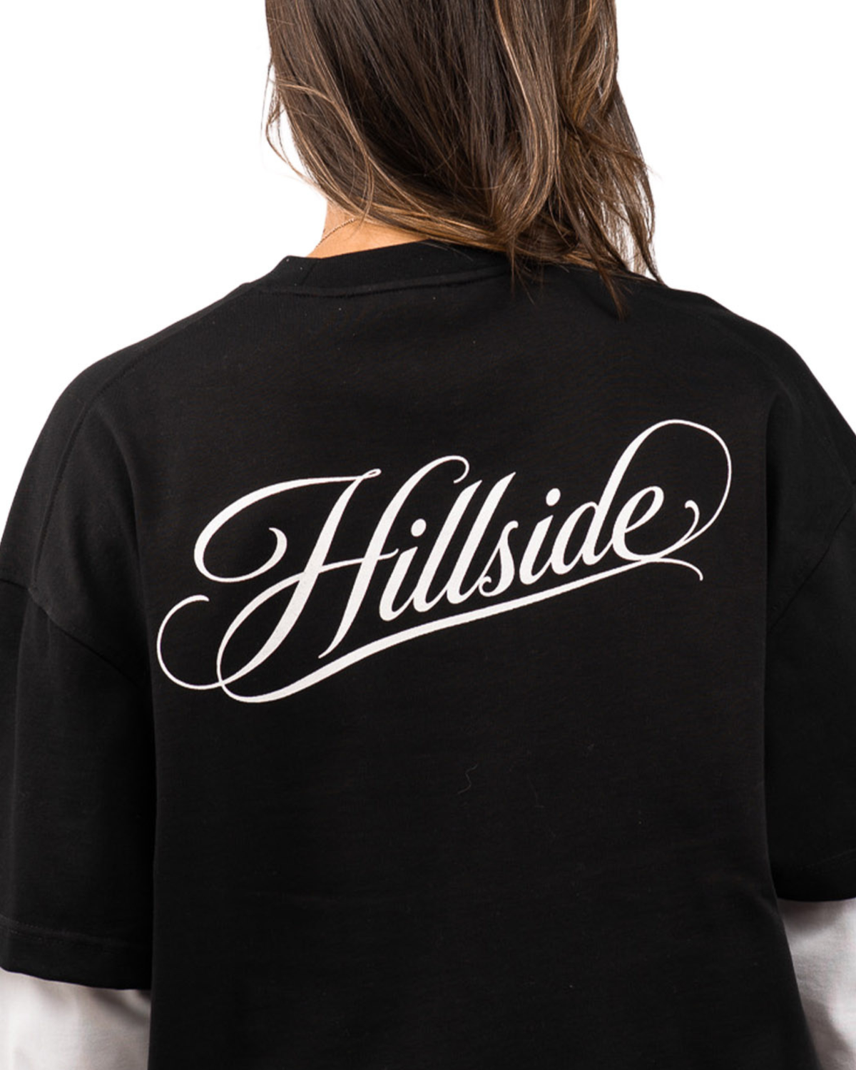Cursive Double Layered Longsleeve Black Pre Order