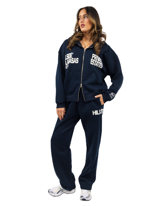 Calabasas Zip Tracksuit Navy