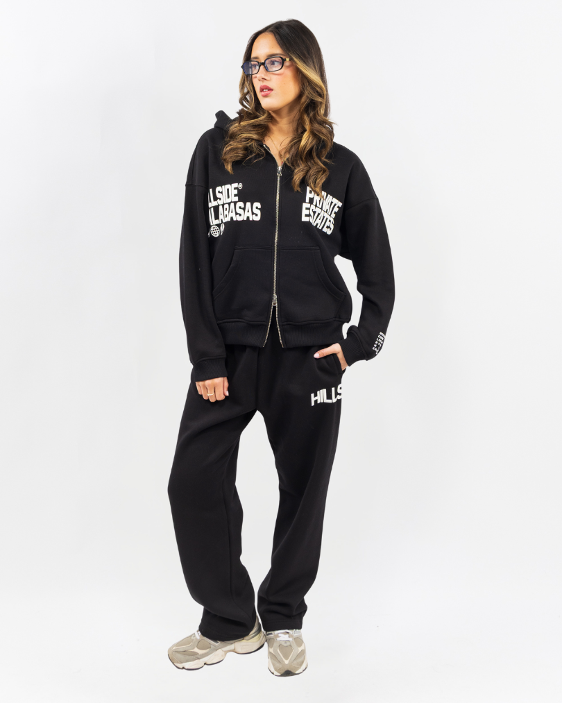 Calabasas Zip Tracksuit Black
