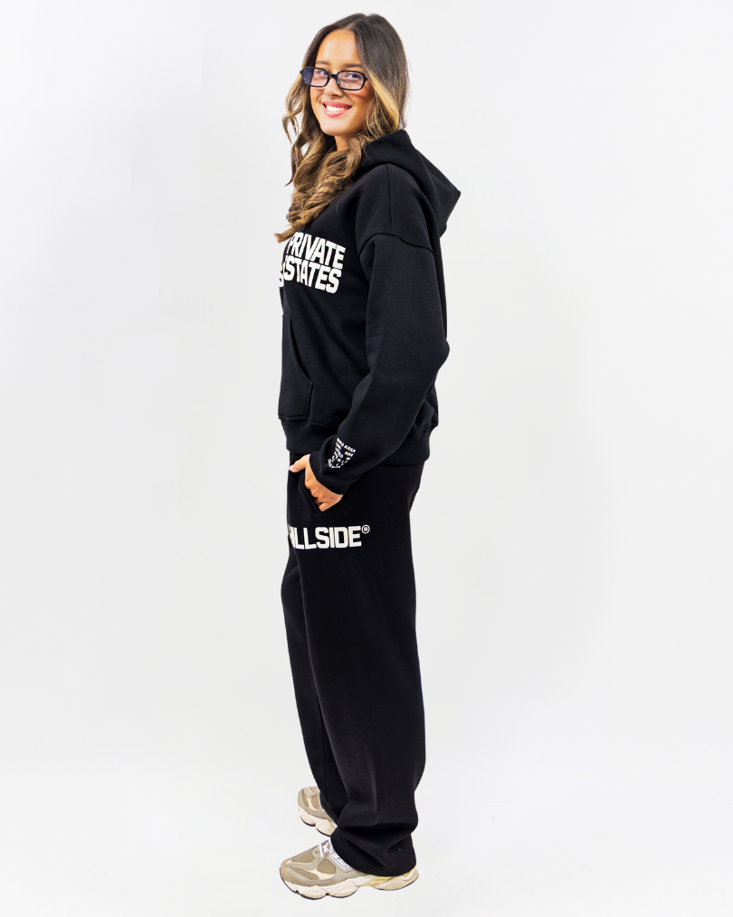Calabasas Zip Tracksuit Black