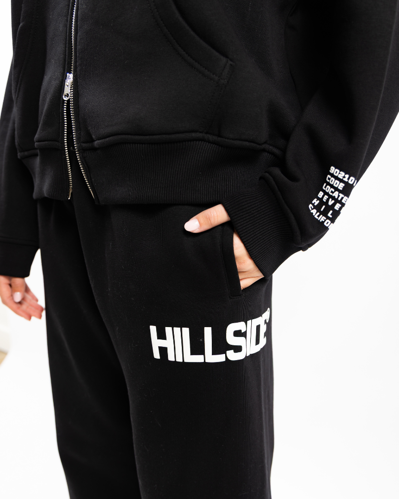 Calabasas Zip Tracksuit Black