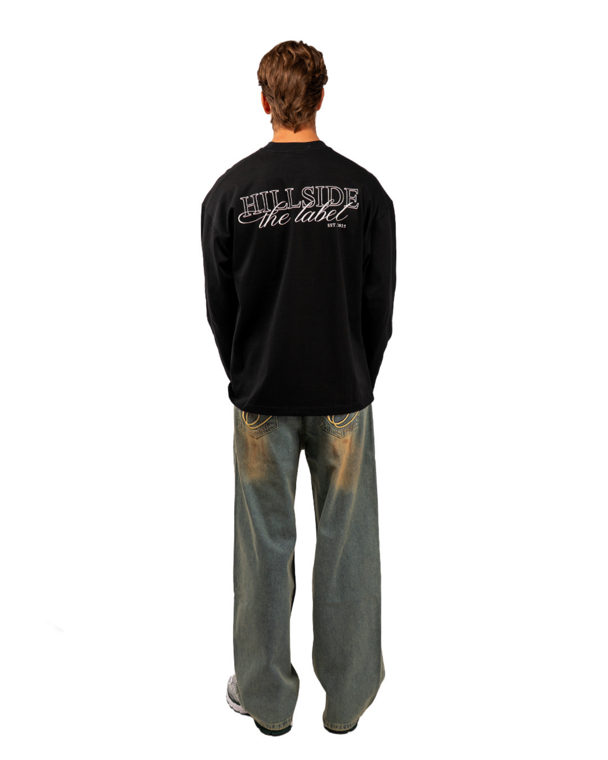 Open Cursive Longsleeve Black