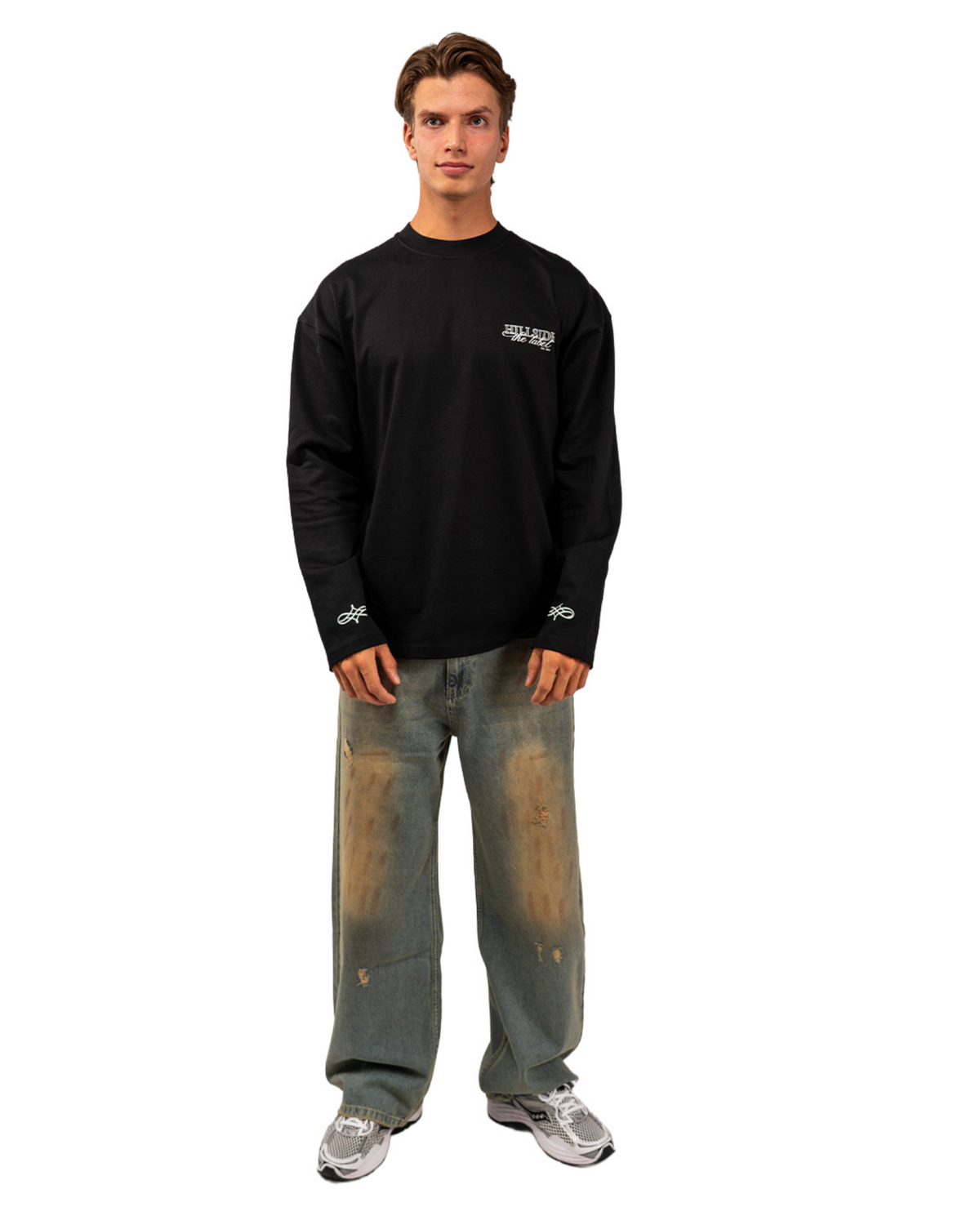 Open Cursive Longsleeve Black
