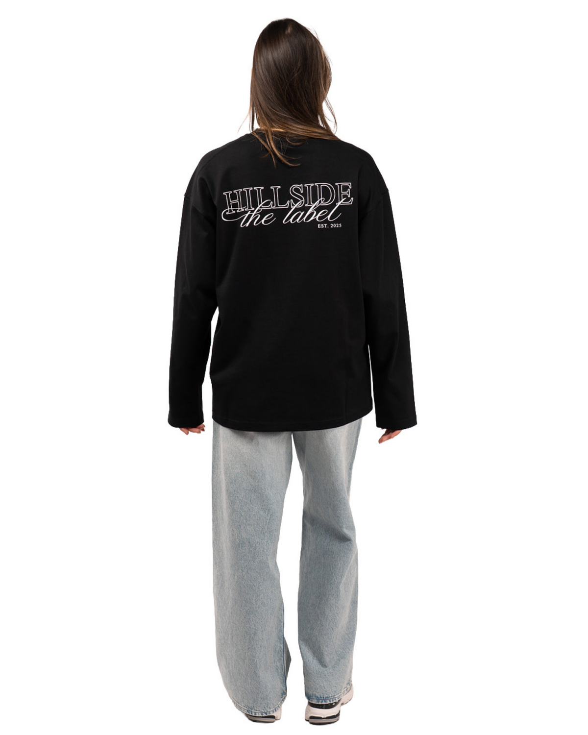 Open Cursive Longsleeve Black