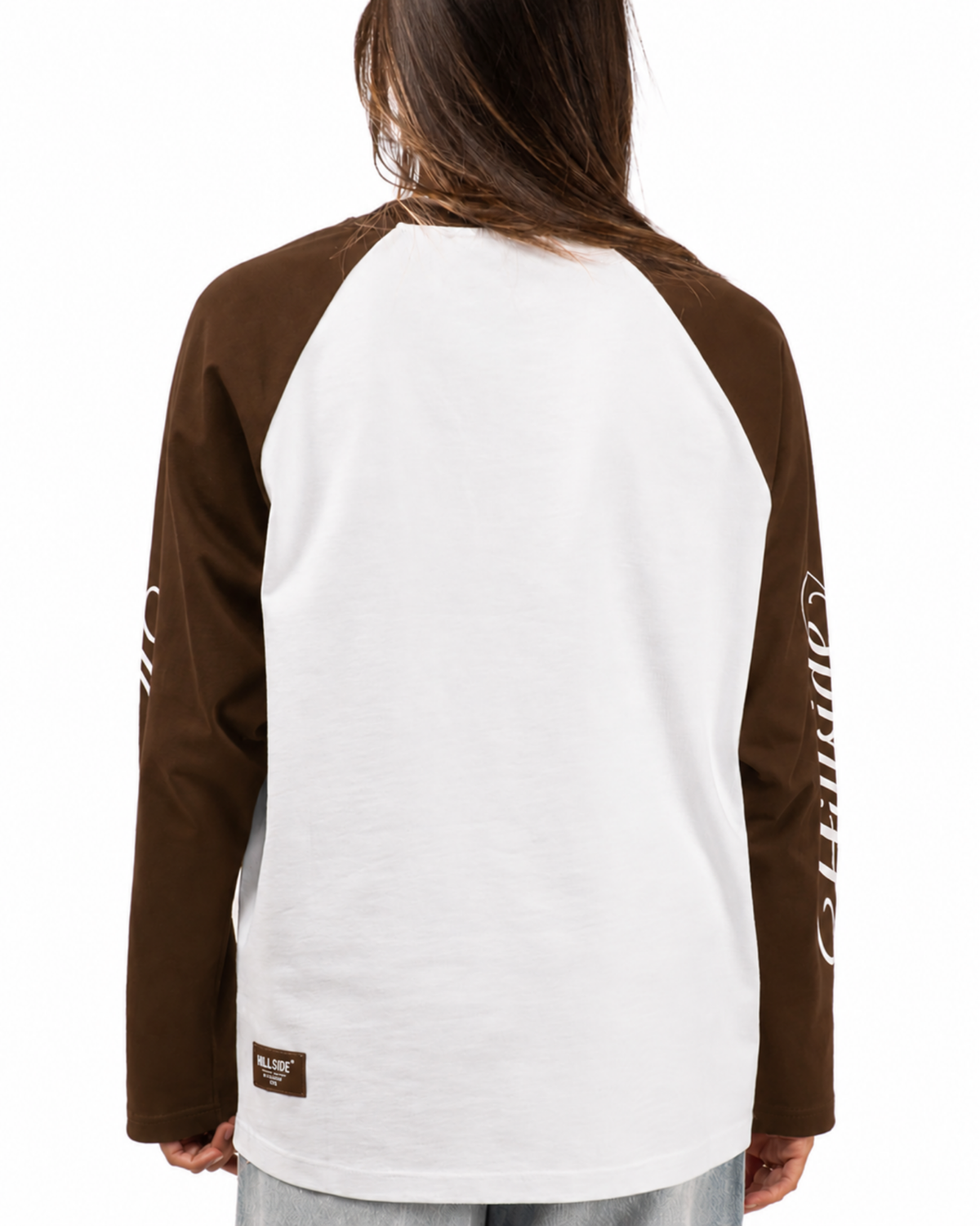 Cursive Raglan Longsleeve Brown Pre Order