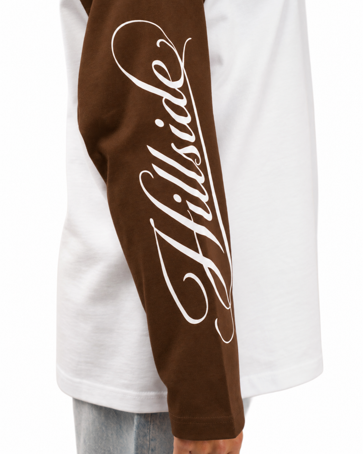 Cursive Raglan Longsleeve Brown Pre Order