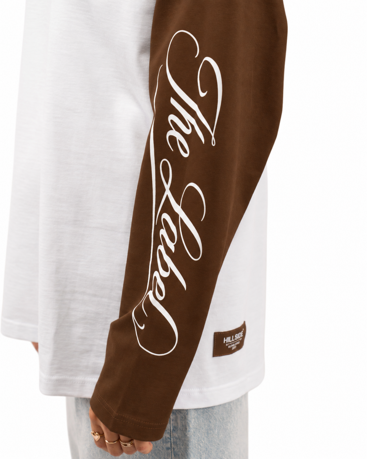 Cursive Raglan Longsleeve Brown Pre Order