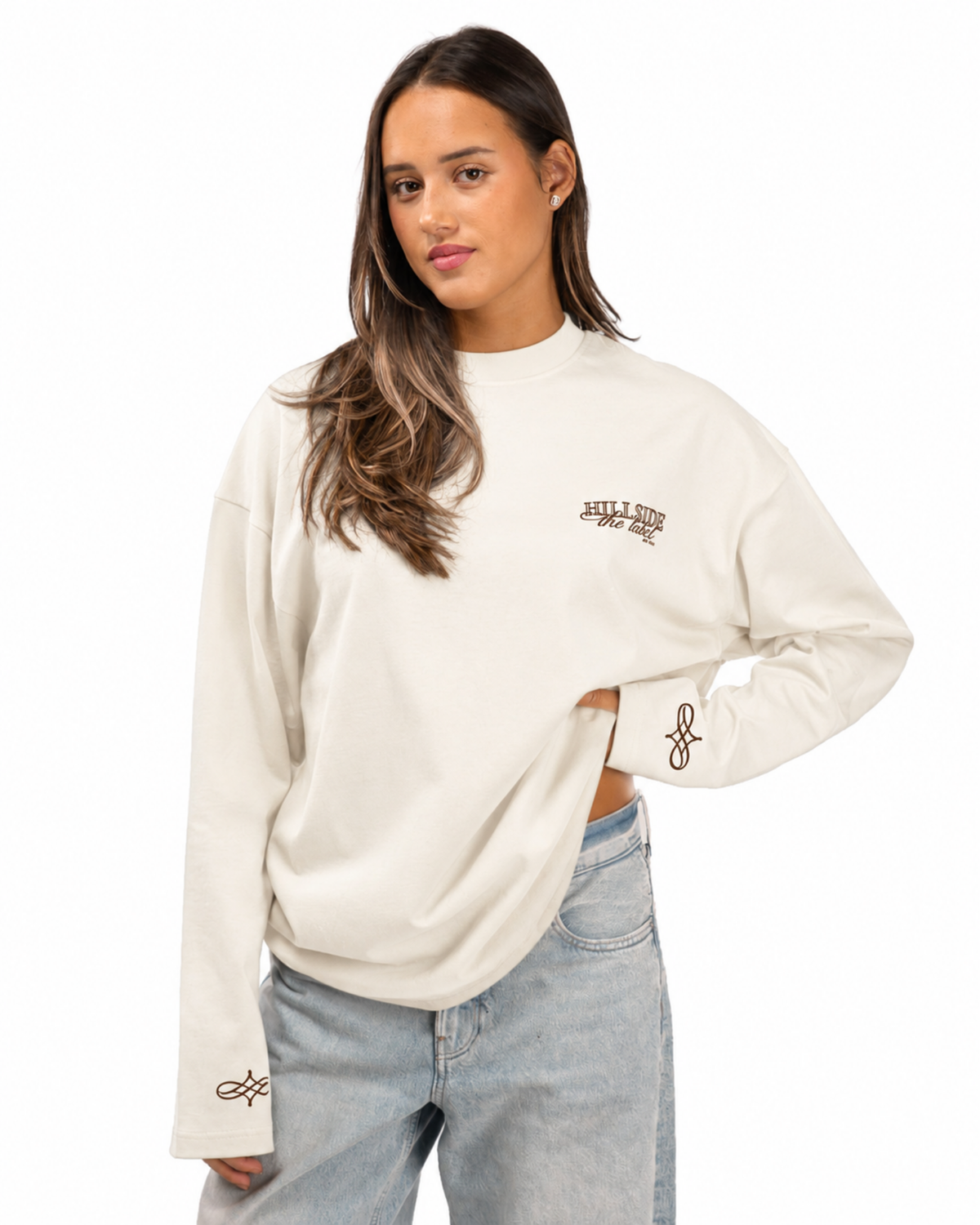 Open Cursive Longsleeve Off White