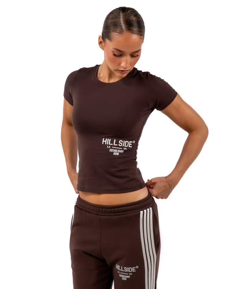 Cropped T-Shirt Brown