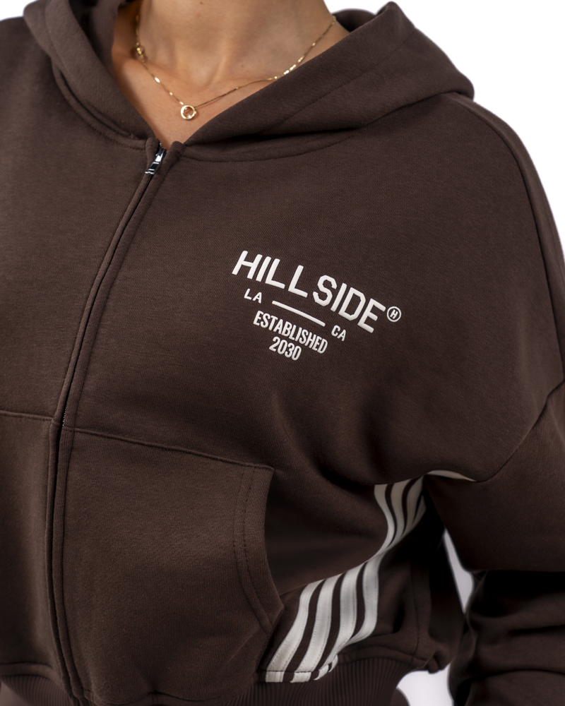 Stripe Track Vest Brown