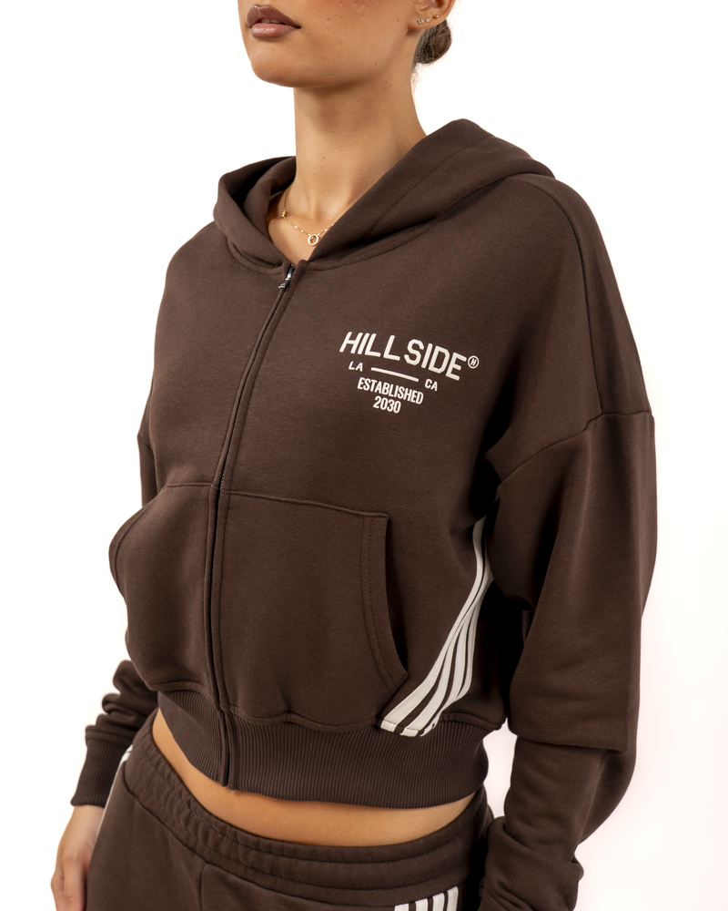 Stripe Track Vest Brown