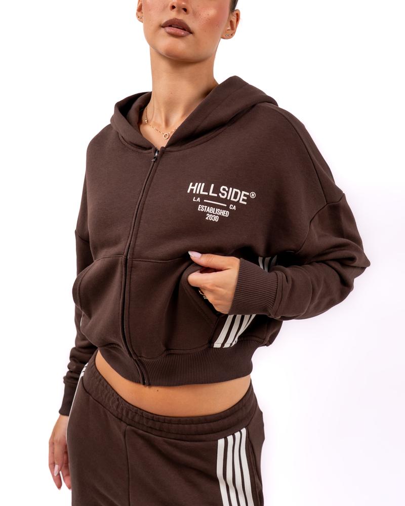 Stripe Track Vest Brown