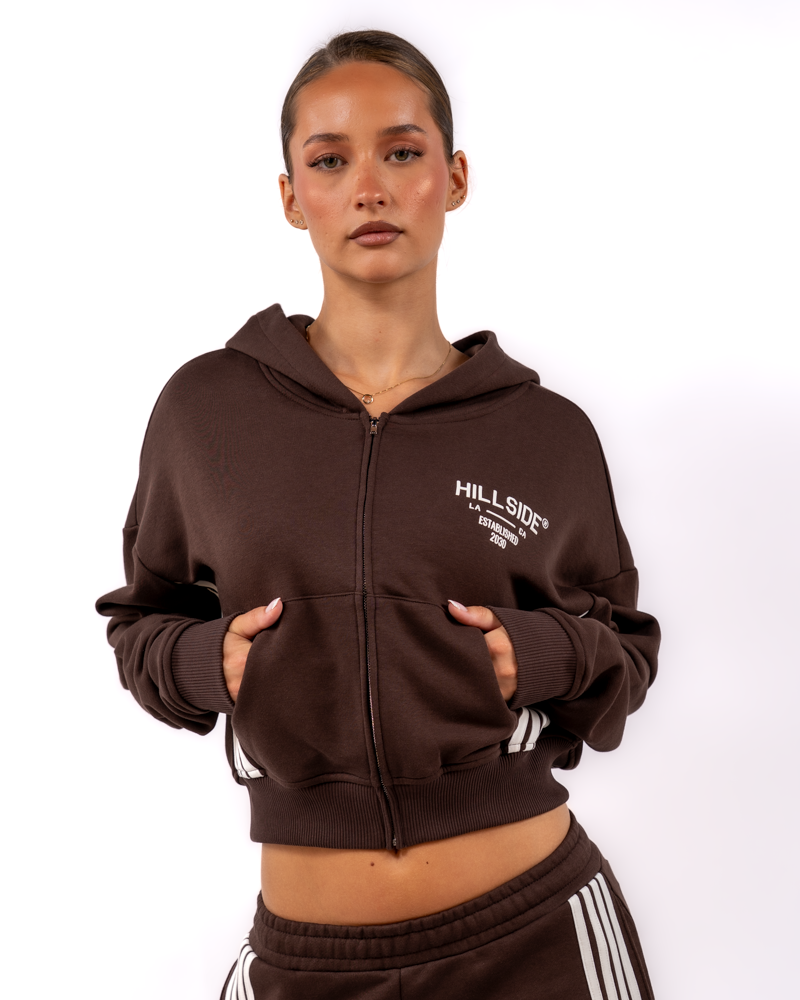 Stripe Track Vest Brown