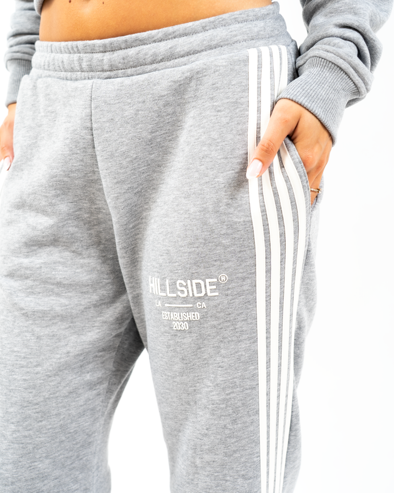 Stripe Track Pants Grey Melange