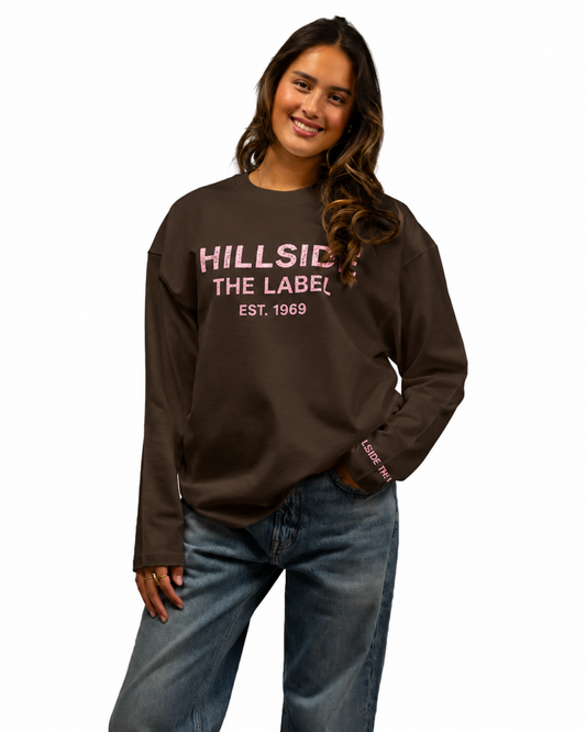Destroyed Longsleeve Brown Pink Pre Order
