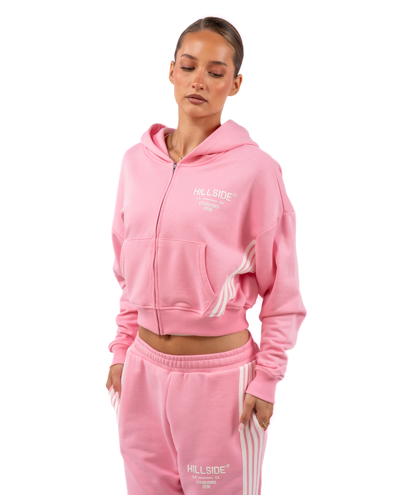 Stripe Track Vest Pink