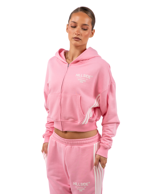 Stripe Track Vest Pink