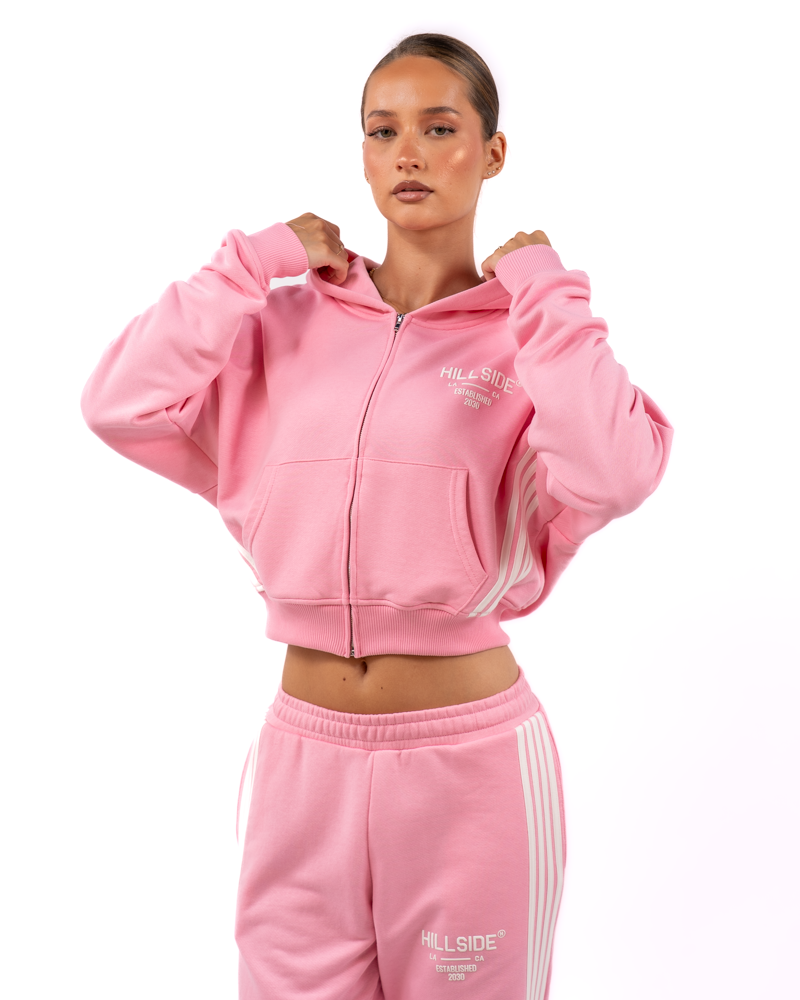 Stripe Track Vest Pink