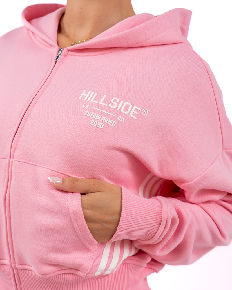 Stripe Track Vest Pink