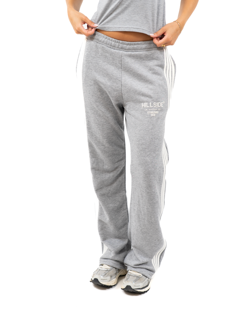 Stripe Track Pants Grey Melange