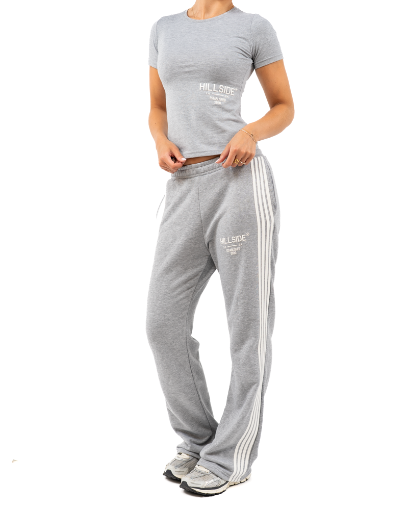 Stripe Track Pants Grey Melange