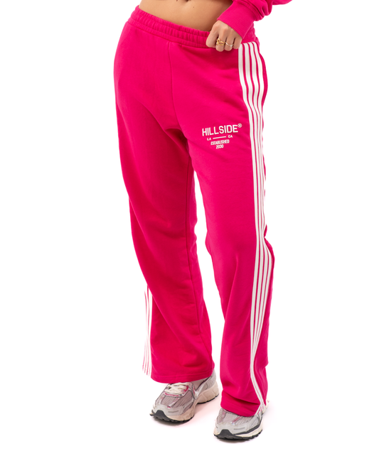 Stripe Track Pants Fuchsia