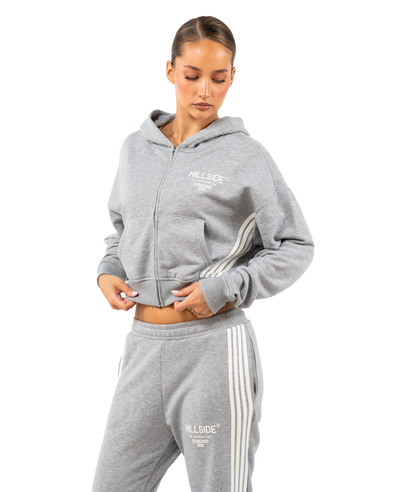 Stripe Track Vest Grey Melange