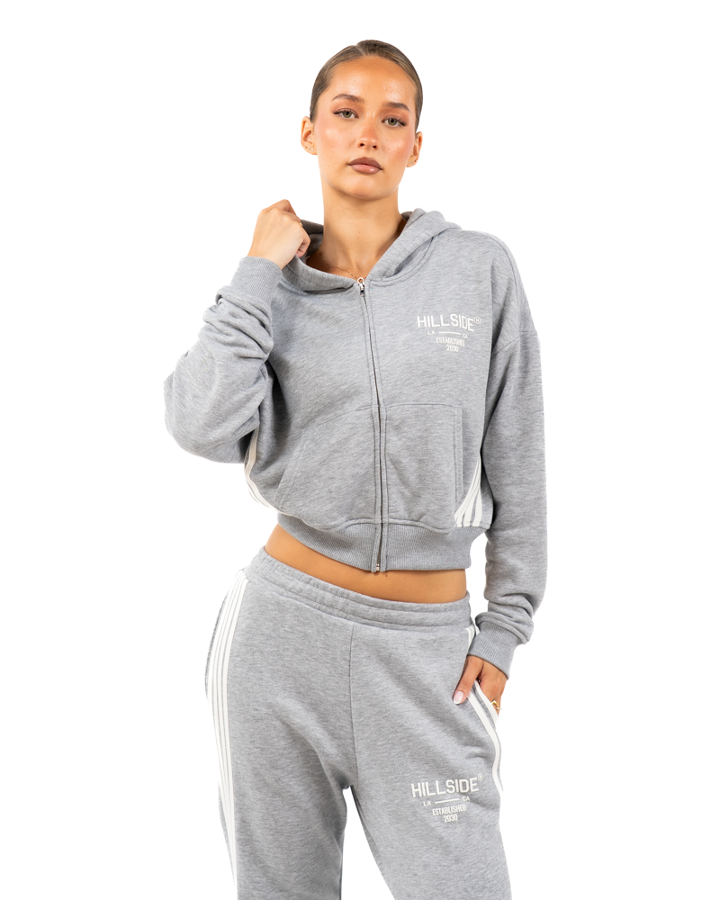 Stripe Track Vest Grey Melange