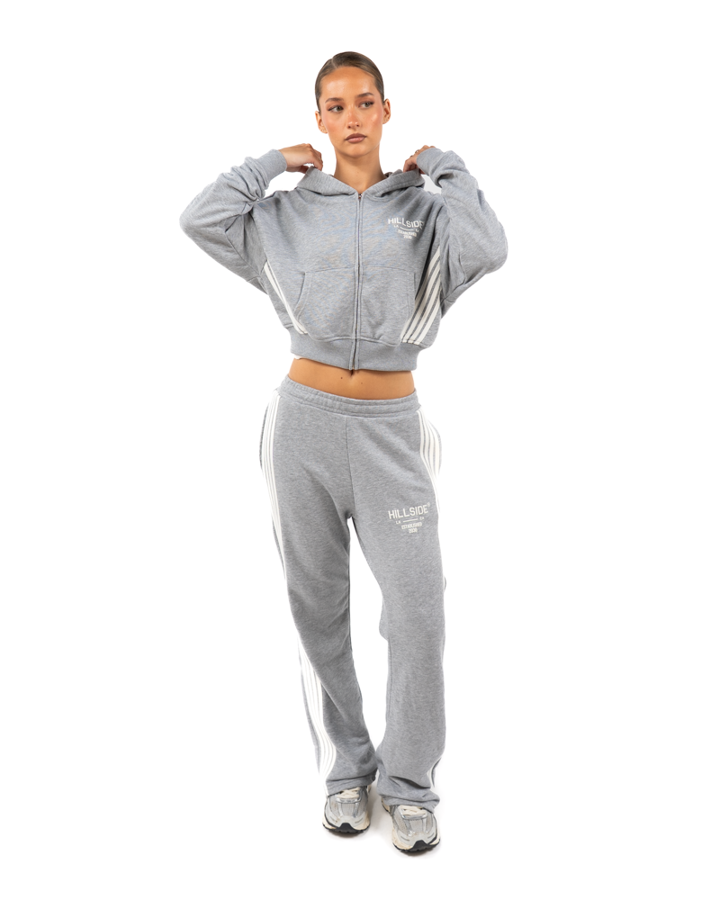 Stripe Track Vest Grey Melange