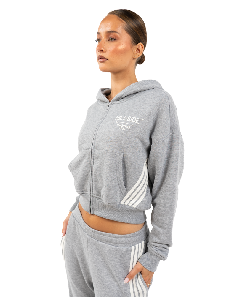 Stripe Track Vest Grey Melange