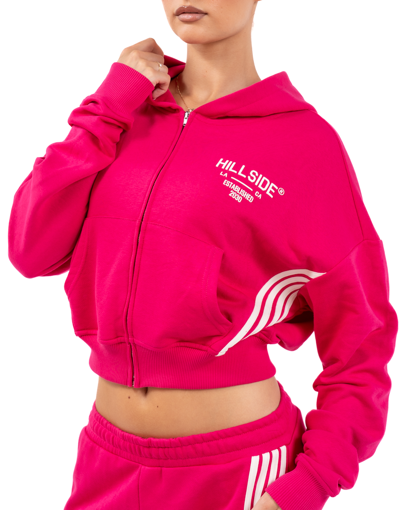 Stripe Track Vest Fuchsia