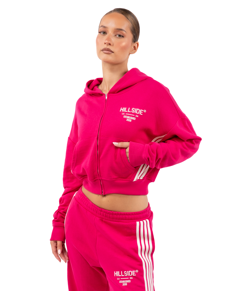 Stripe Track Vest Fuchsia